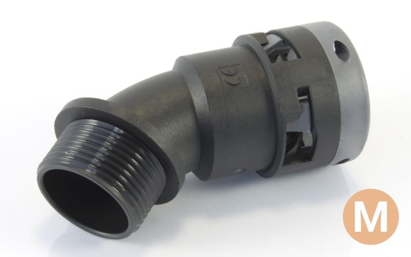 KMF 45° Elbow Male Metric Thread Fitting