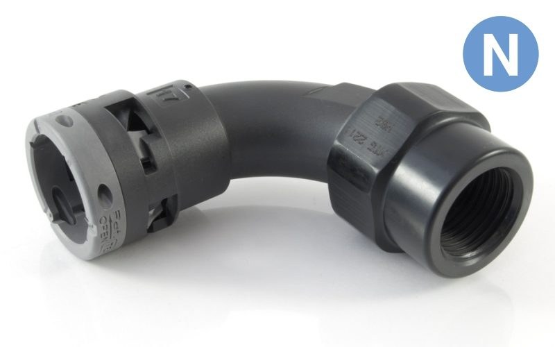 LFSE 90° Elbow Female NPT Fitting with Metal Thread