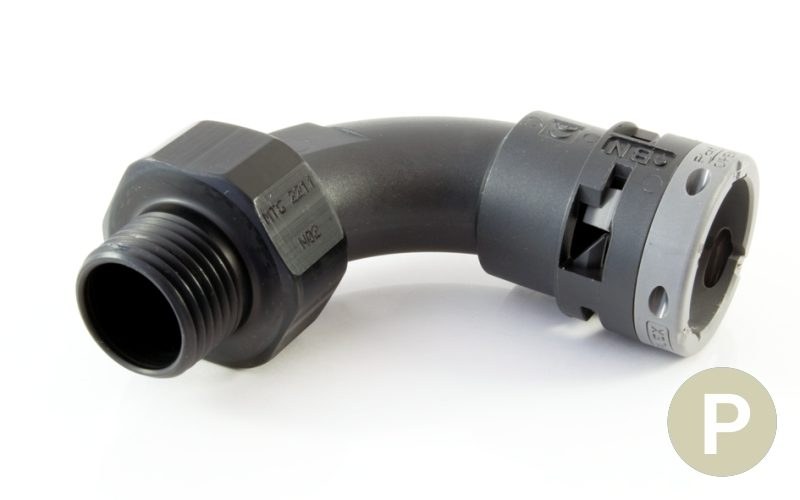 LMSE 90° Male PG Fitting with Metal Thread