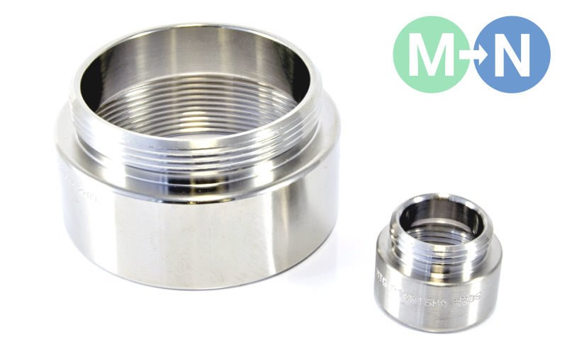 Metric to NPT Enlarger Conversion Fittings
