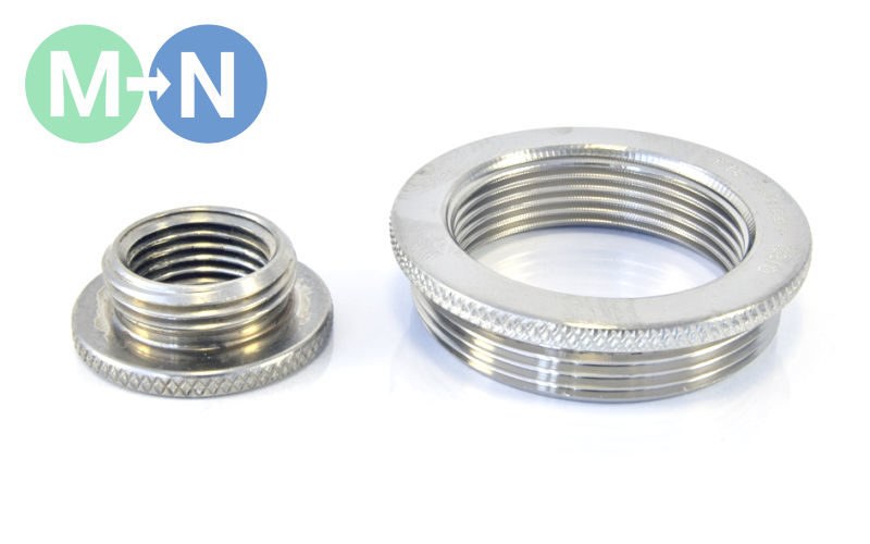 Metric to NPT Reducer Conversion Fittings