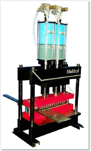25 Ton Shear w/ Side and Back Gauging - Multicyl cylinders for hole punching & tube piercing