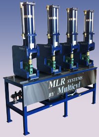 Stacked Double - Multicyl cylinders for hole punching & tube piercing