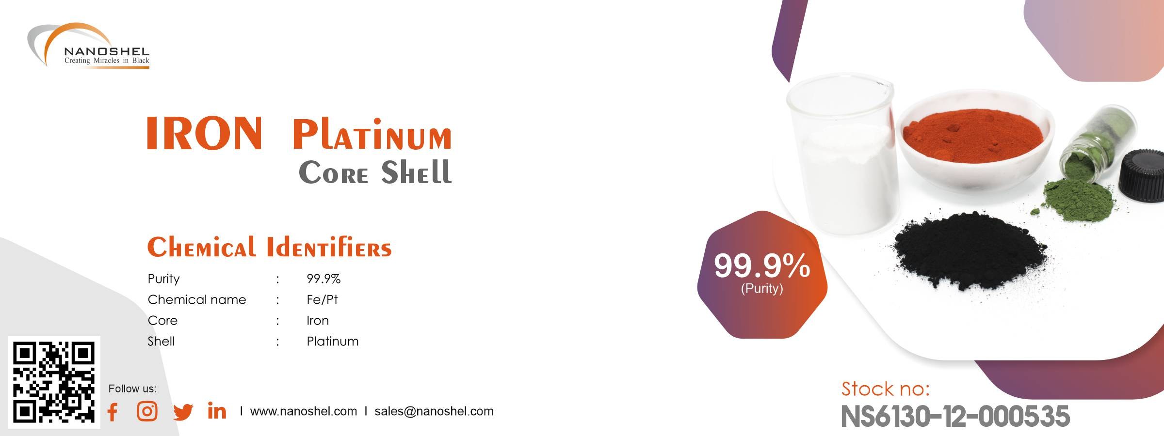 Iron Platinum Core Shell Nanoparticles High Purity Less Price