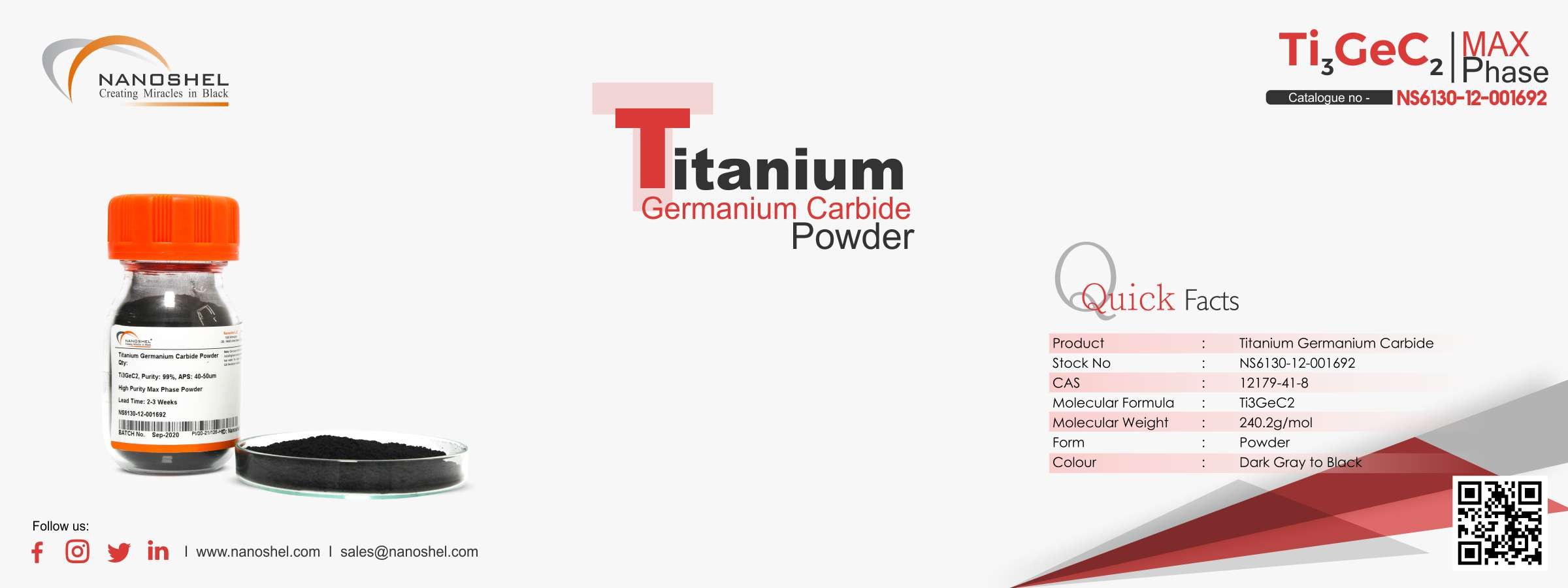 MAX Phase Titanium Germanium Carbide Powder