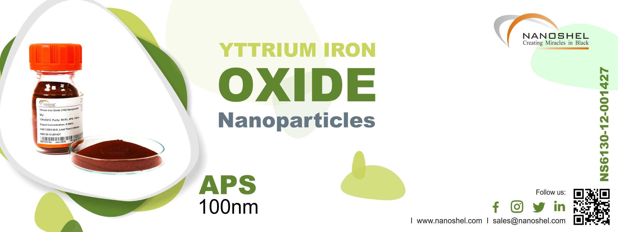 Yttrium Iron Oxide Nanoparticles Shipping Globally