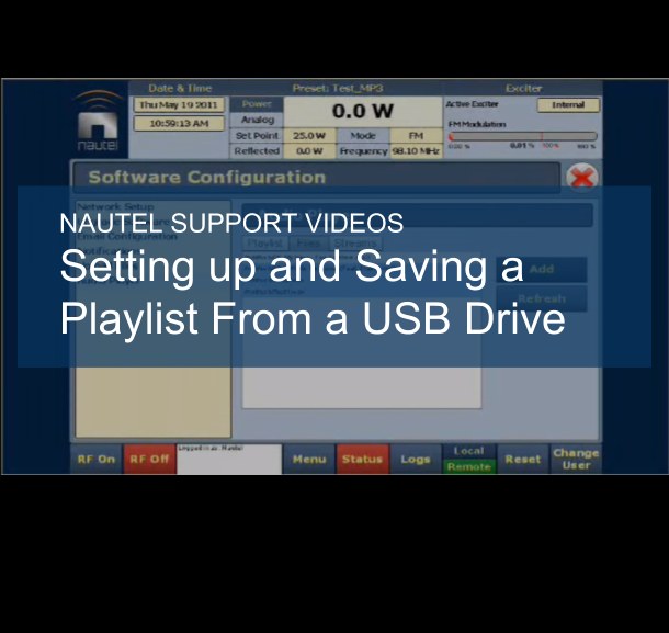 Setting up and Saving a Playlist From a USB Drive