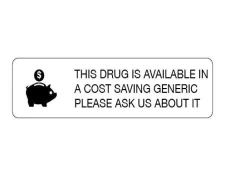 Auxiliary Label, Cost Savings Generic – Nev's Ink, Inc.
