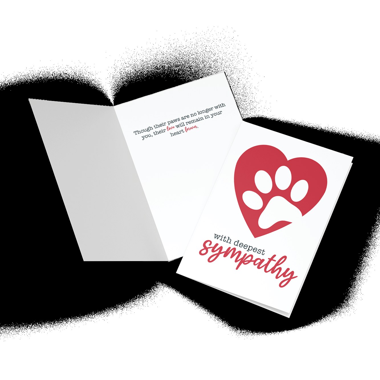 Deepest Sympathy Paw Veterinary Sympathy Card – Nev's Ink, Inc.