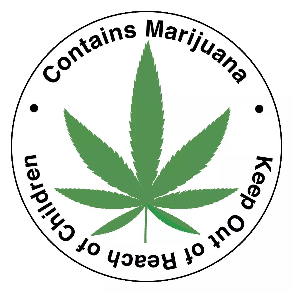 Generic Cannabis Leaf Design Circle Label – Nev's Ink, Inc.