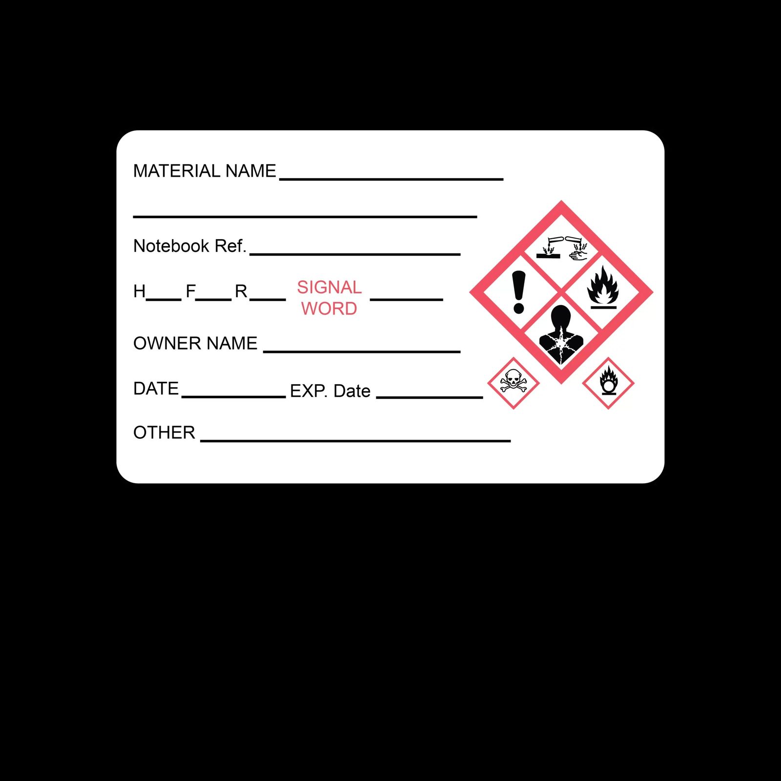 GHS Label – Compliance Material Name – Nev's Ink, Inc.
