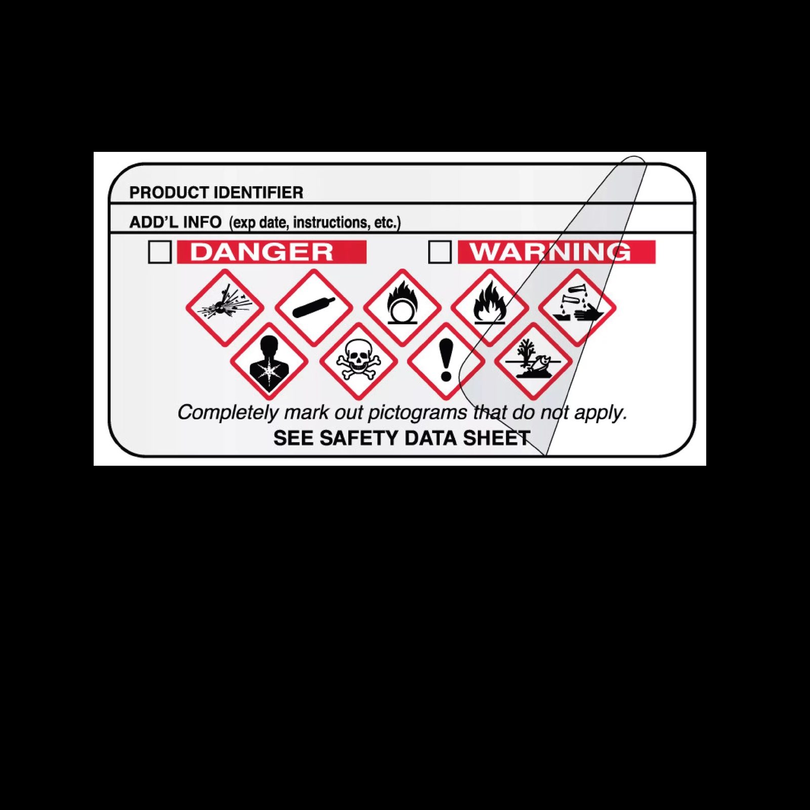 GHS Label – Product Identifier Self-Laminating – Nev's Ink, Inc.