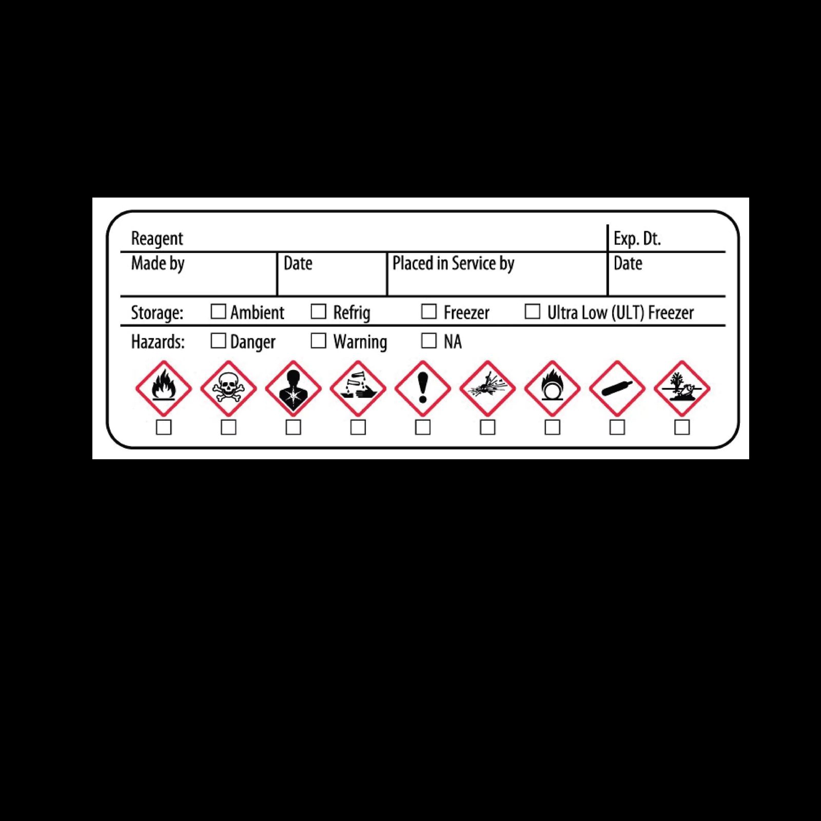 GHS Label – Reagent Exp Dt Made by Date – Nev's Ink, Inc.