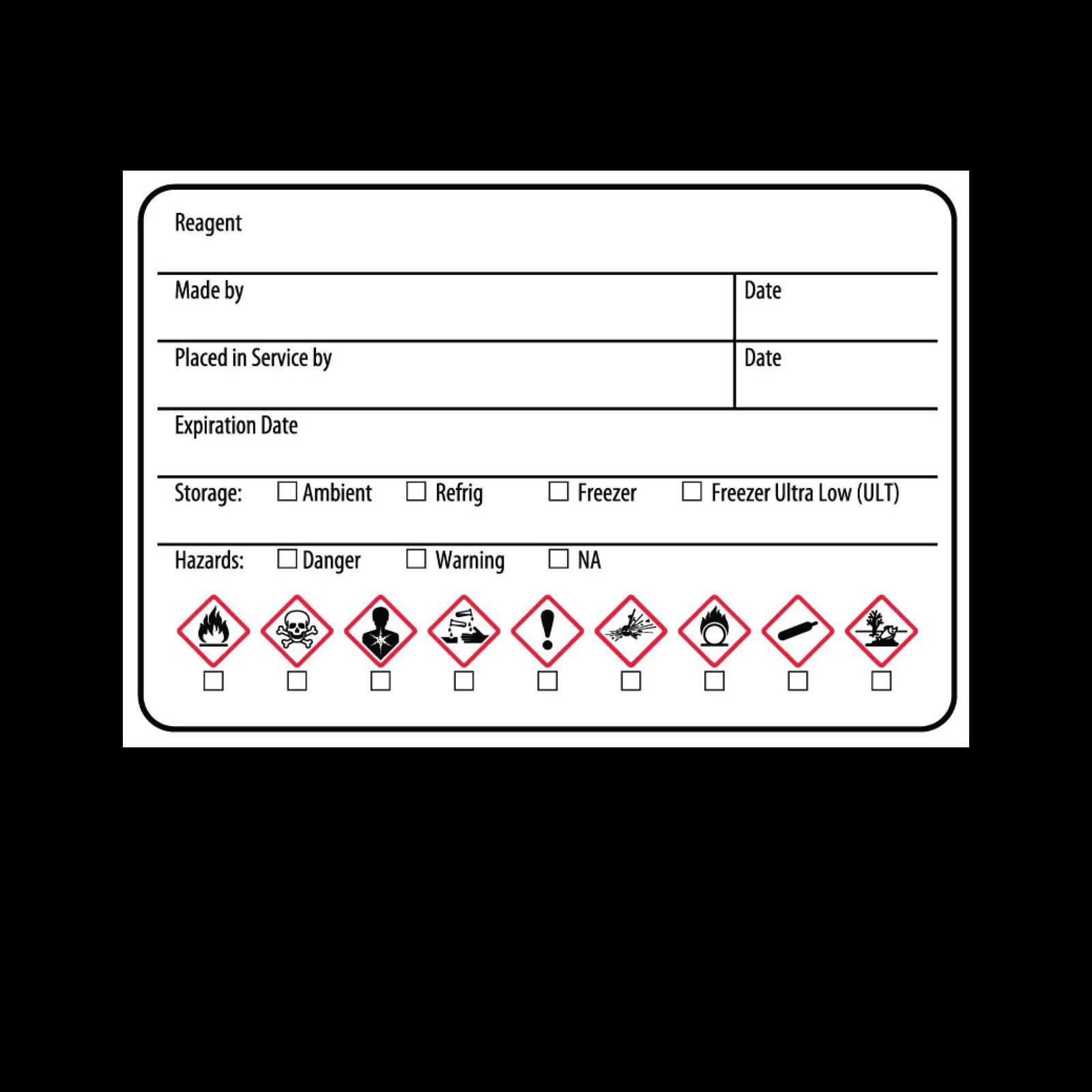 GHS Label – Reagent Made by Date – Nev's Ink, Inc.