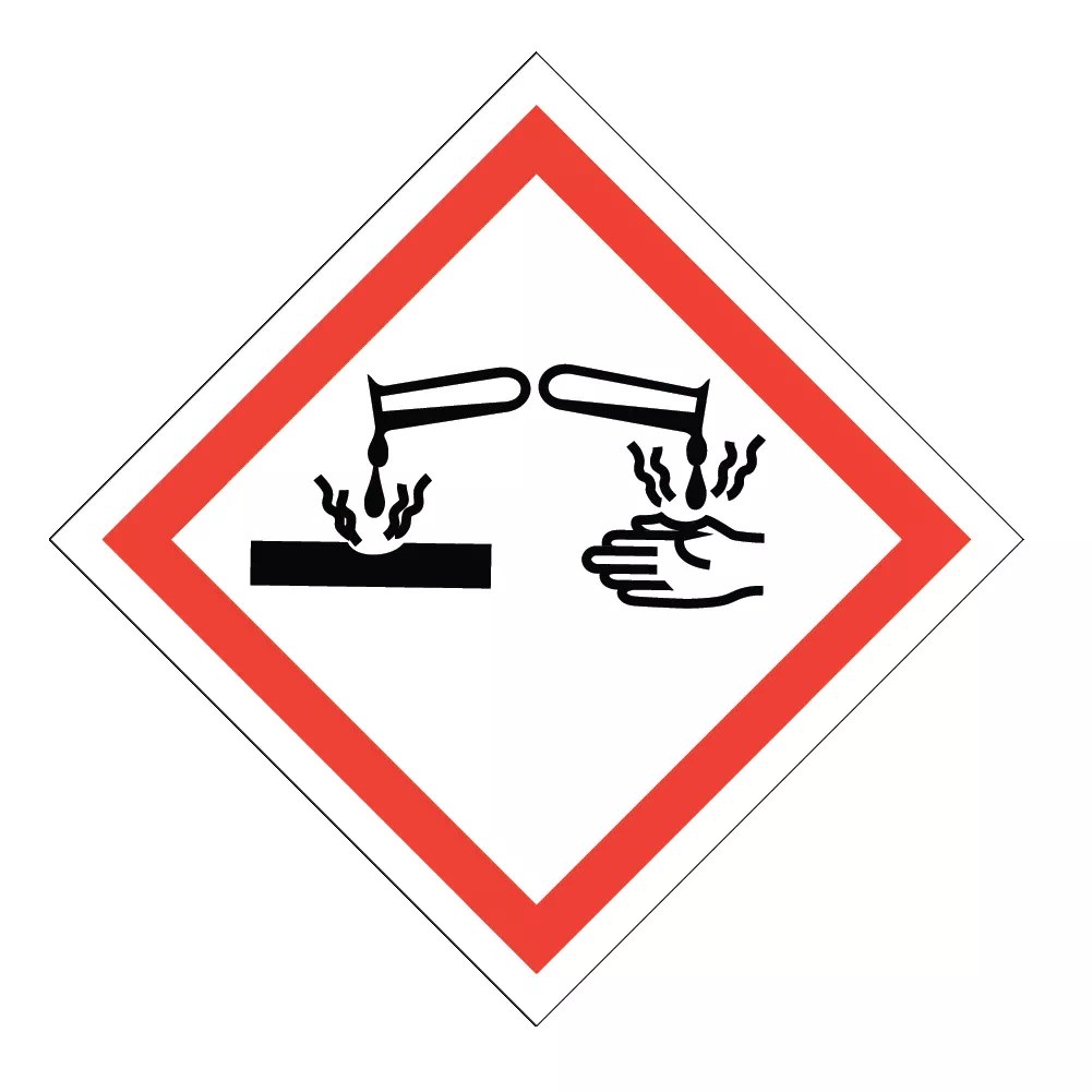 GHS Pictogram Label – Corrosive w/Laminate – Nev's Ink, Inc.