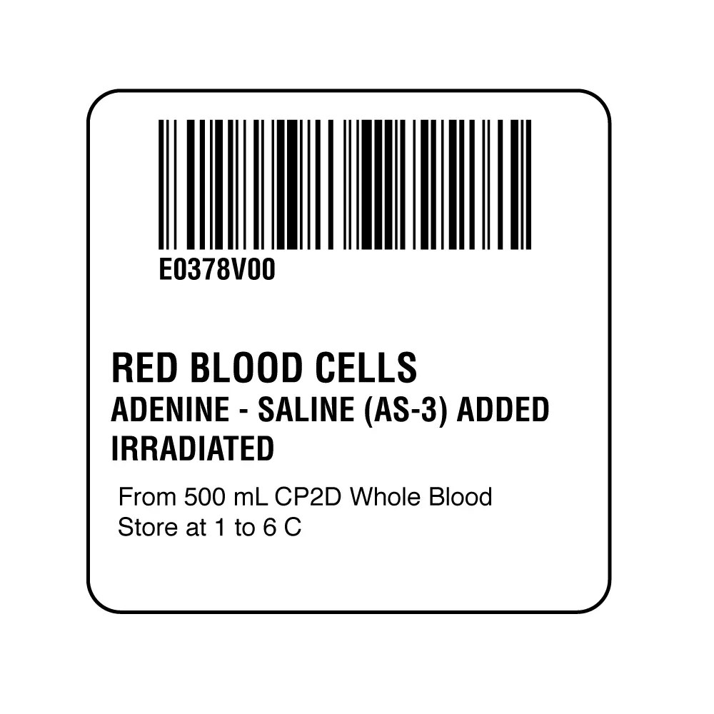 ISBT 128 Red Blood Cells Adenine-Saline (AS-3) Ad – Nev's Ink, Inc.