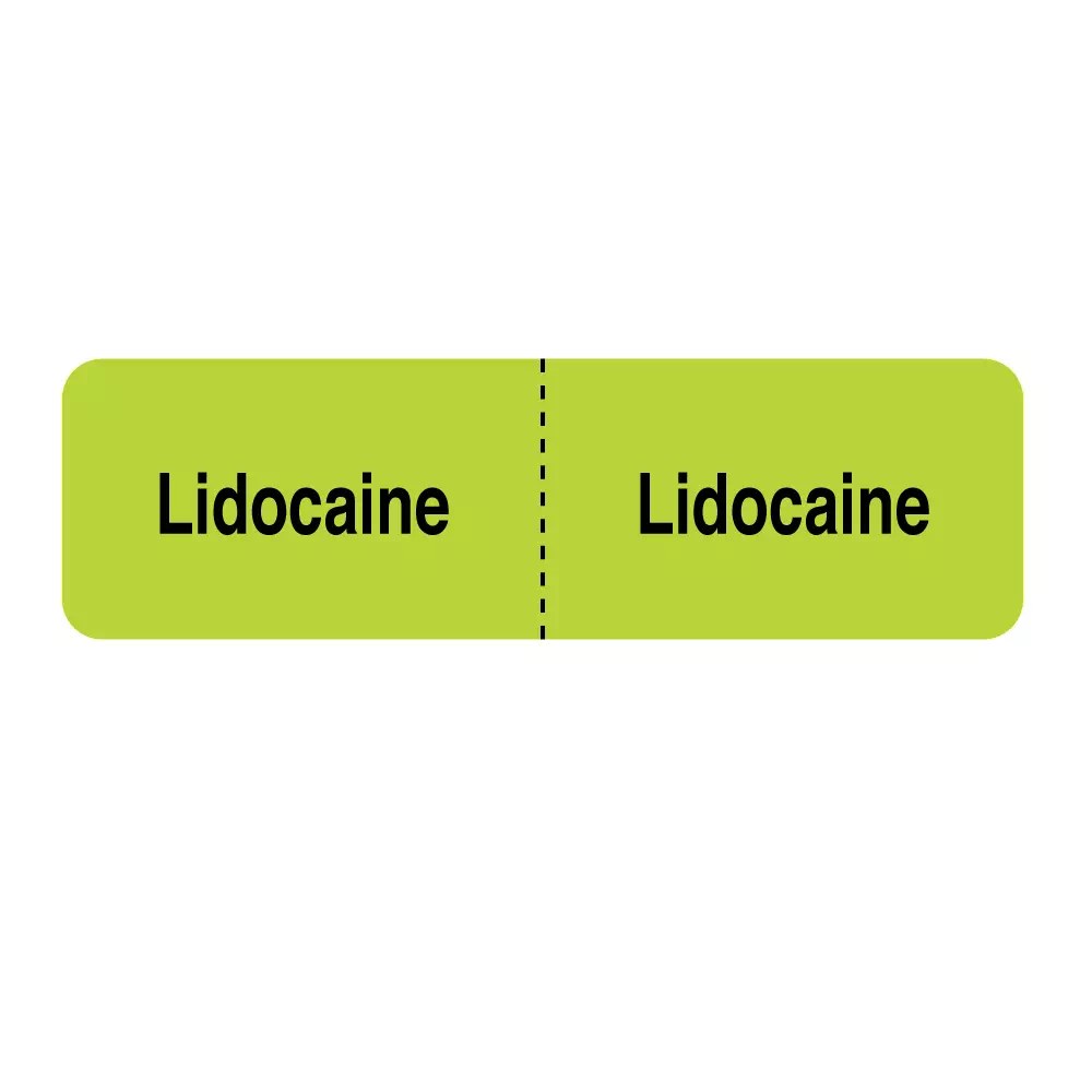 IV Drug Line Label – Lidocaine/Lidocaine – Nev's Ink, Inc.