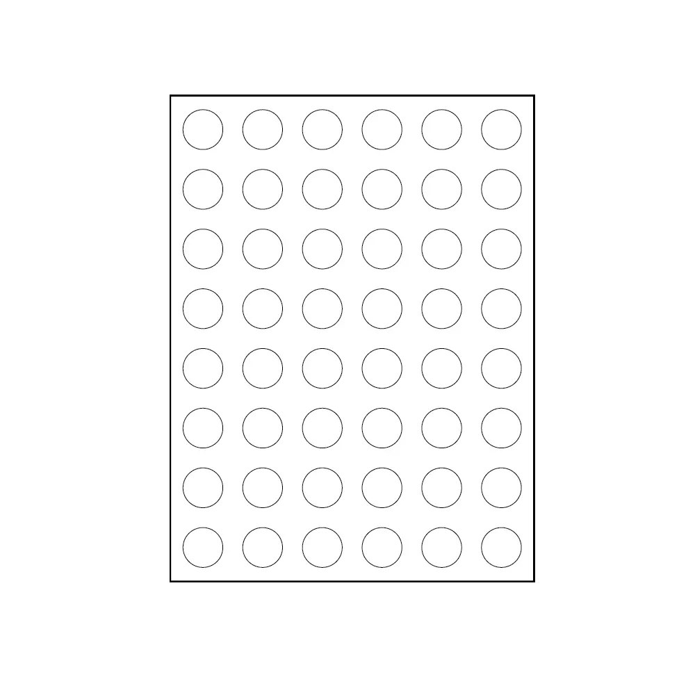 Label, Color Coded Dot – Sheet Form – 1/4″ – Nev's Ink, Inc.