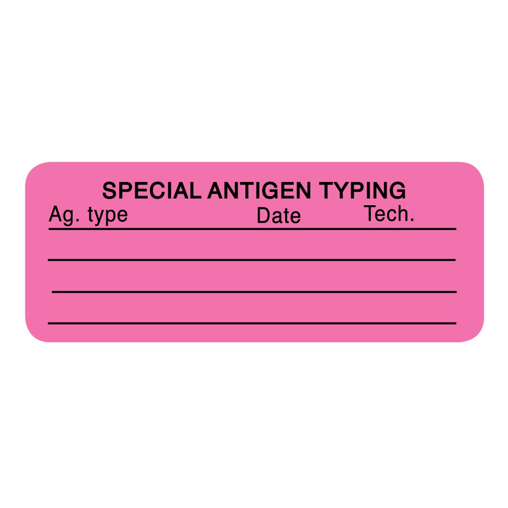 Label, Special Antigen Typing – Nev's Ink, Inc.