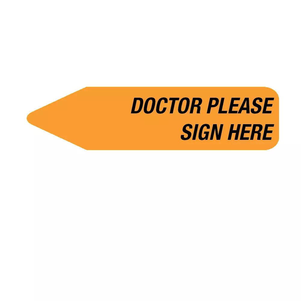 Labeling Flag – Doctor Please Sign Here – Nev's Ink, Inc.
