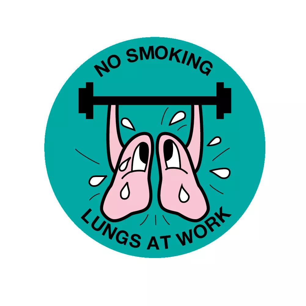No Smoking Lungs At Work – Nev's Ink, Inc.