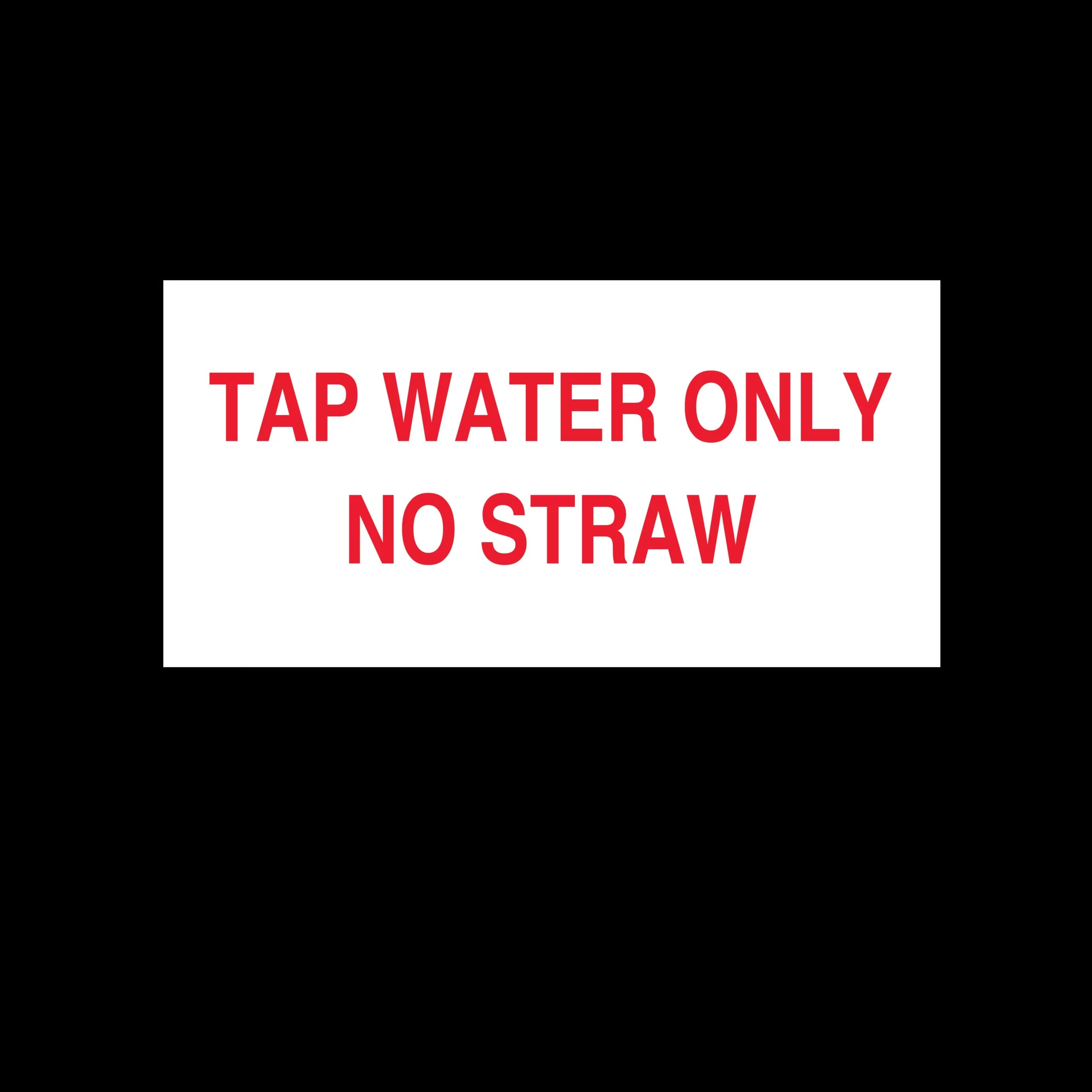 Printed Chart Tape – Tap Water Only No Straw – Nev's Ink, Inc.