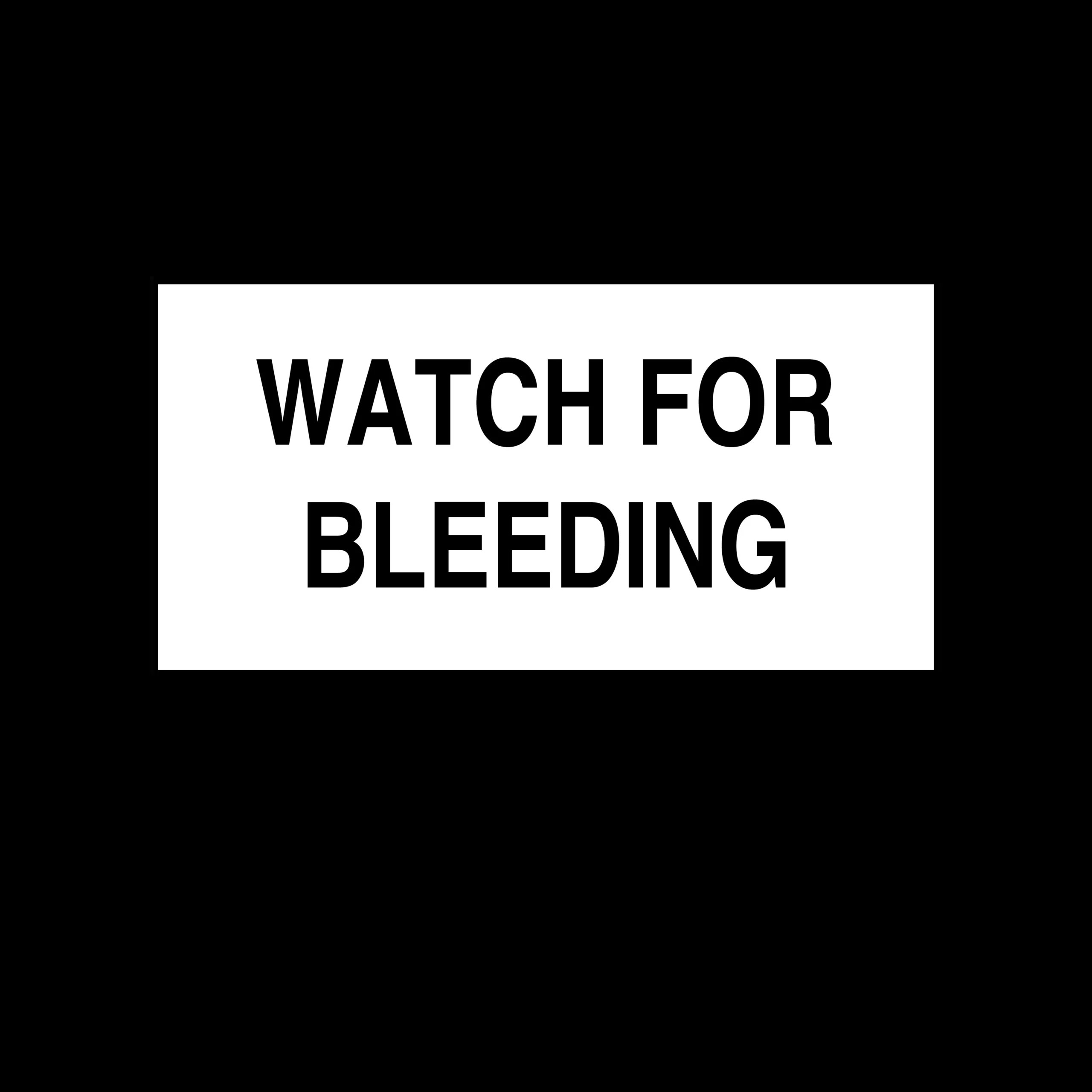 Printed Chart Tape – Watch For Bleeding – Nev's Ink, Inc.