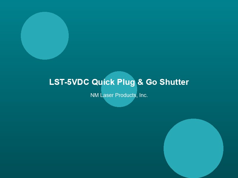 lst-5vdc-quick-plug-go-shutter