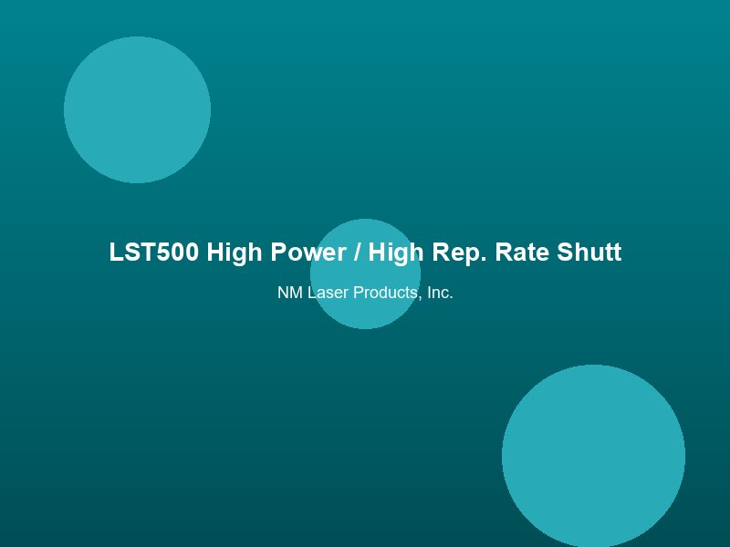lst500-high-power-shutter