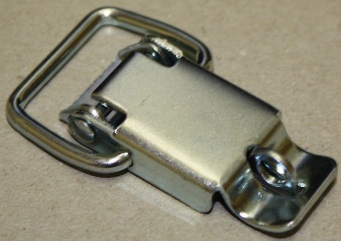 Draw latch Zinc plated Small padlocable straight holes 107 G-2