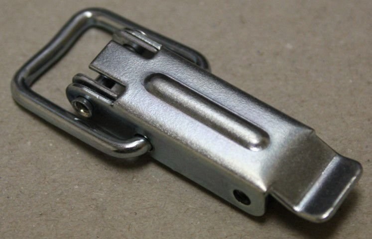 Draw latch Zinc plated Steel Small size straight holes 102 G-2
