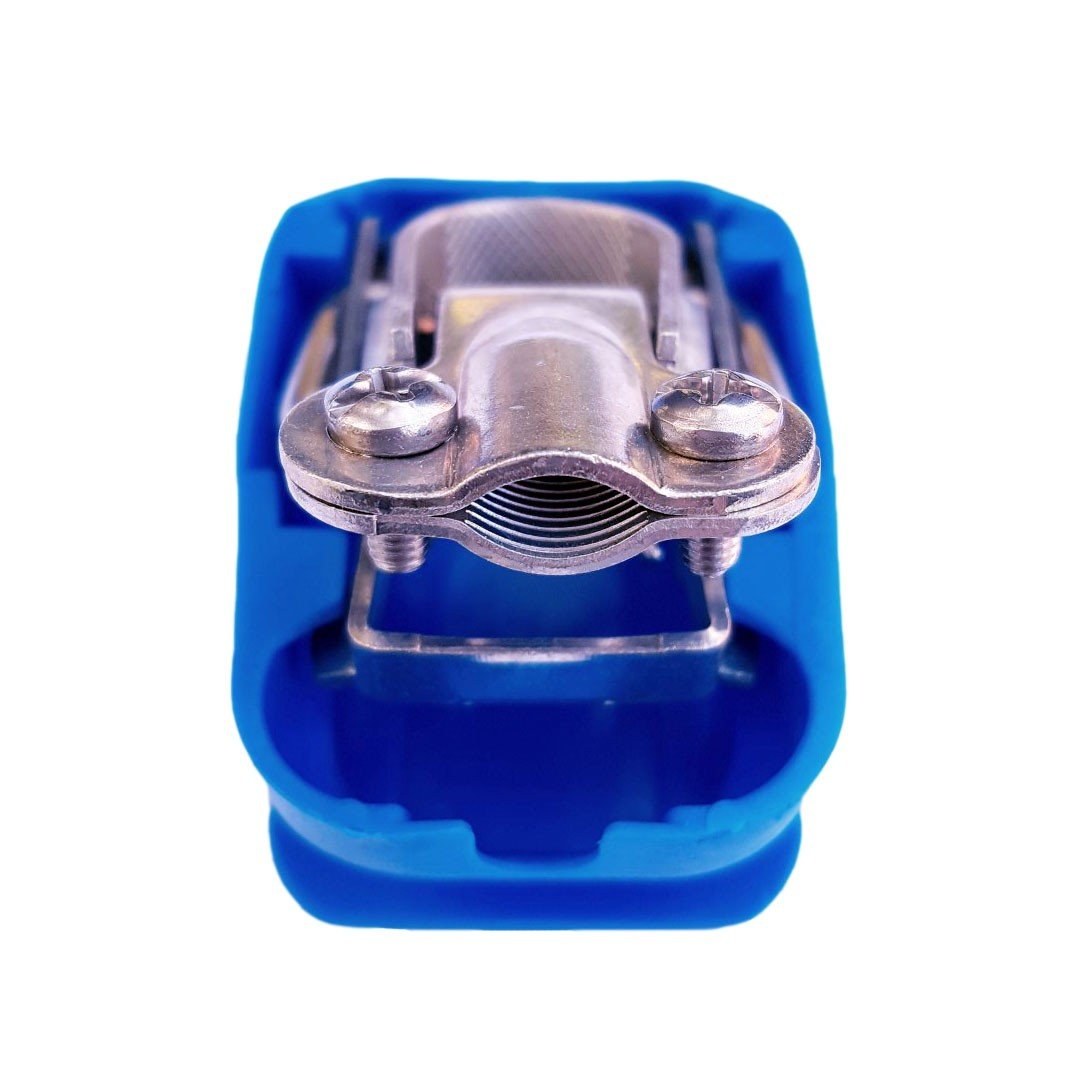 Quick release battery terminal clamp Negative with Blue cover