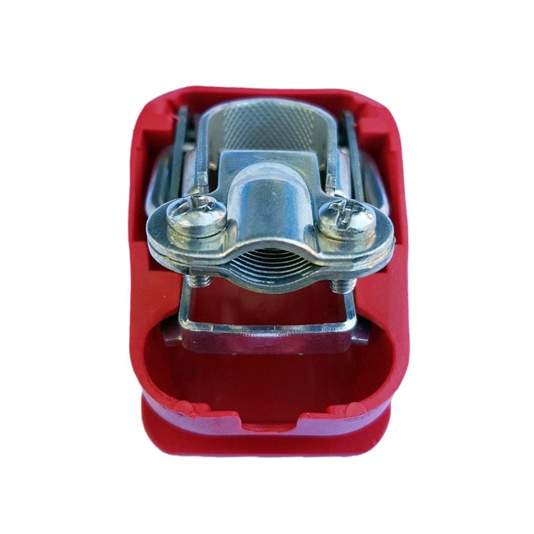 Quick release battery terminal clamp Positive with Red cover