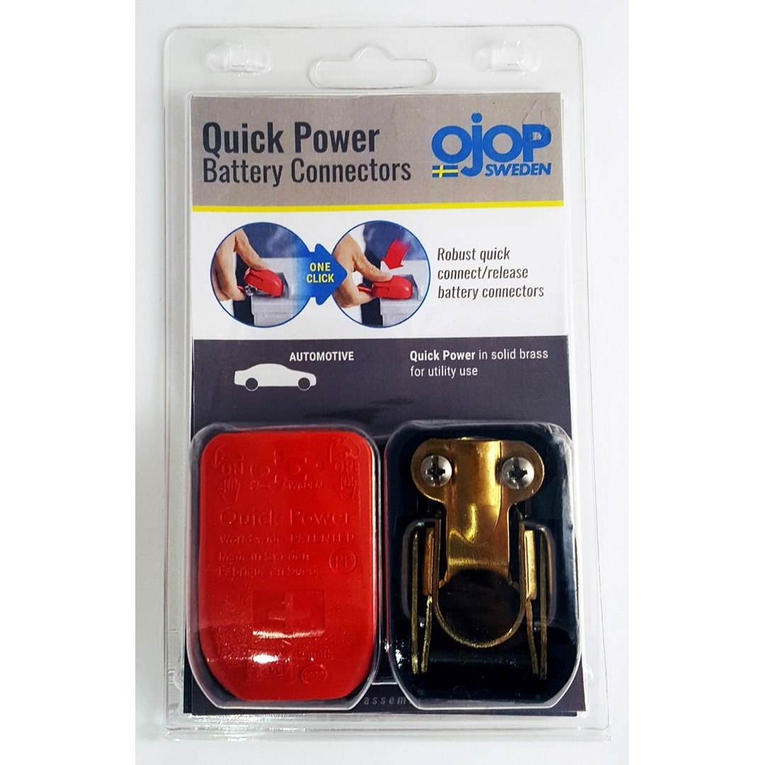 Set of Quick release battery clamps for Automotive Red & Black