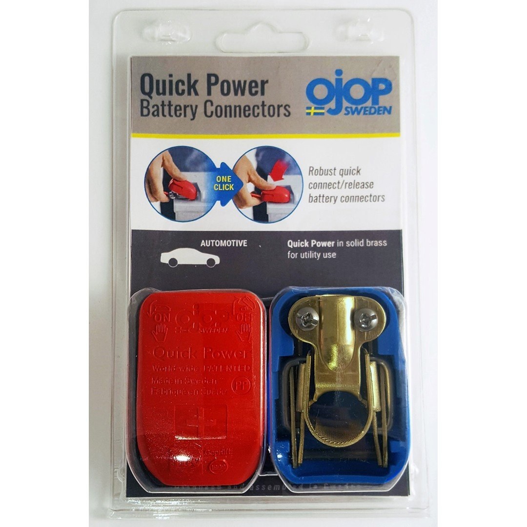 Set of Quick release battery connectors for Automotive Red & Blue