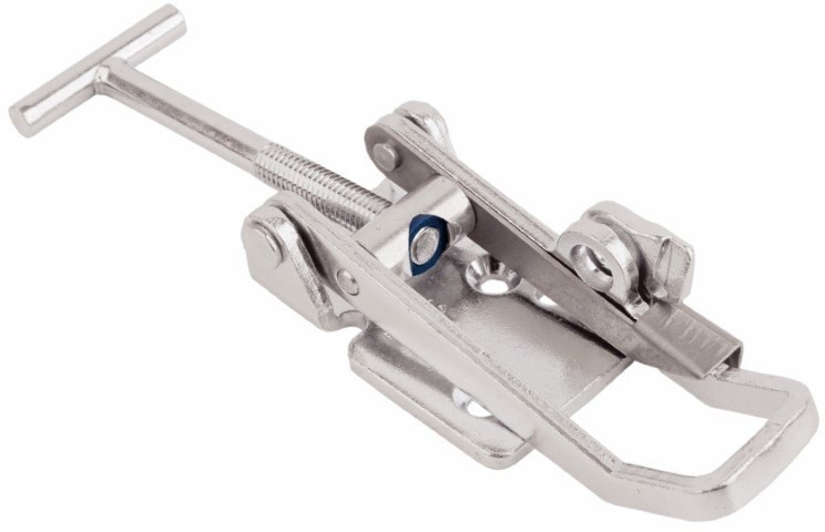 Stainless latch Large with safety catch friction ring 704 TL/C
