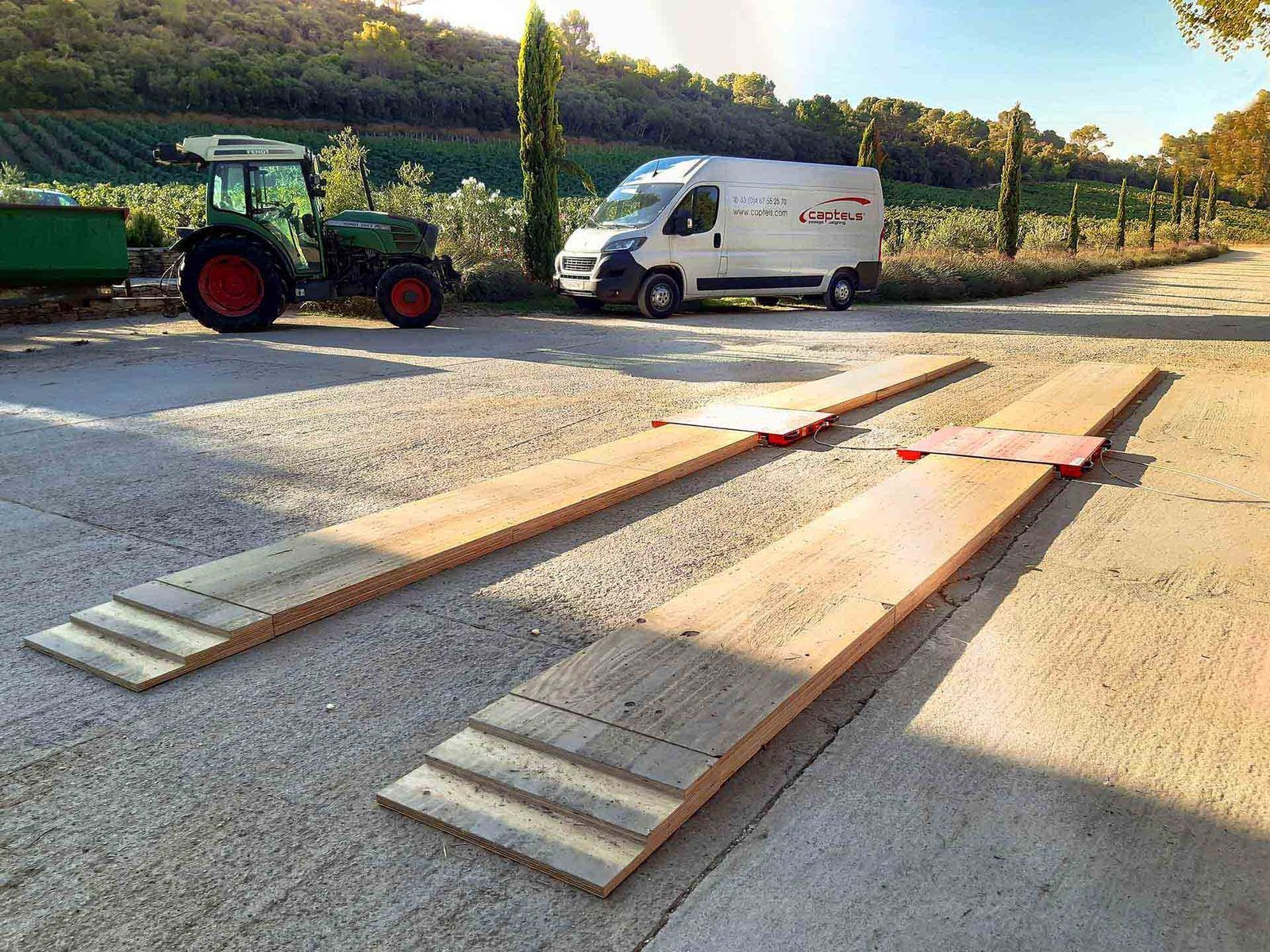Axles weighing system dynamic wine-growing E WIM