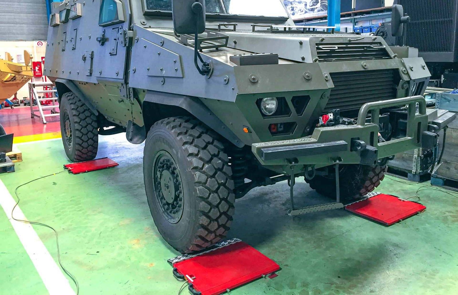 Mobile wheel weighing for military vehicles