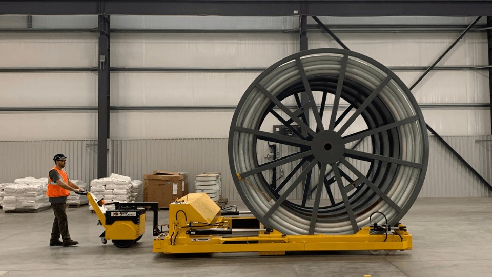 Moving Equipment & Tuggers for Cables, Reels, & Paper Rolls