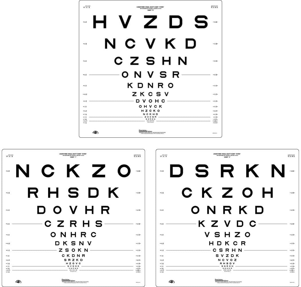 ETDRS® Chart Set (3 Charts)