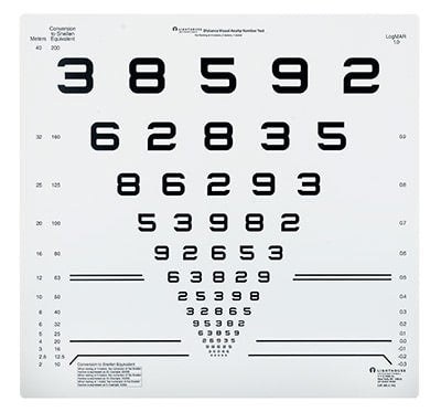 Lighthouse ETDRS® Numbers Chart LH 9243