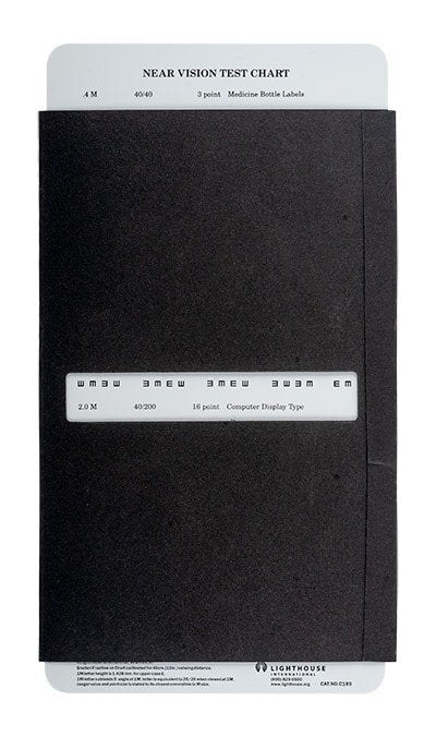 Lighthouse North Carolina Reading Acuity card LH 9256