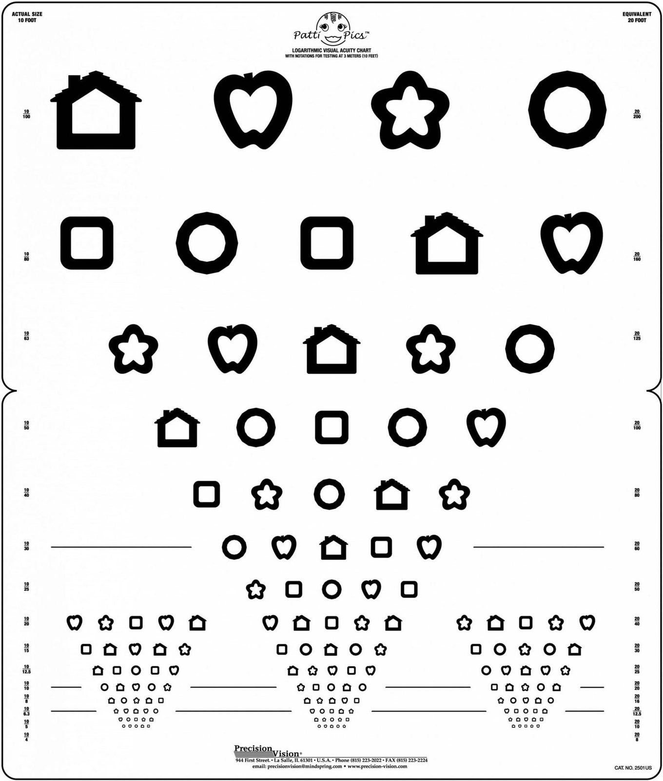 Patti Pics™ Folding Eye Chart