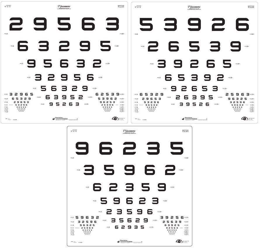 PV Numbers Series ETDRS® Chart With Islands (4 Meter)