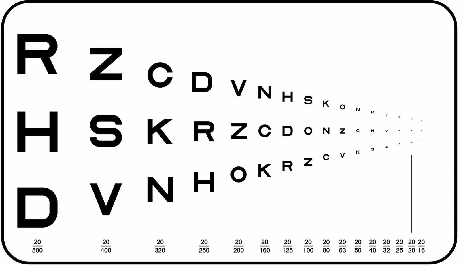 Traditional Runge Pocket Near Vision Card