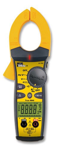 Ideal 61-763 TightSight TRMS AC Clamp Meter / Ammeter, 660A