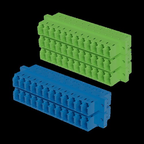 PFP Singlemode LC Duplex Straight Stackable Adapter With Inner Shutter