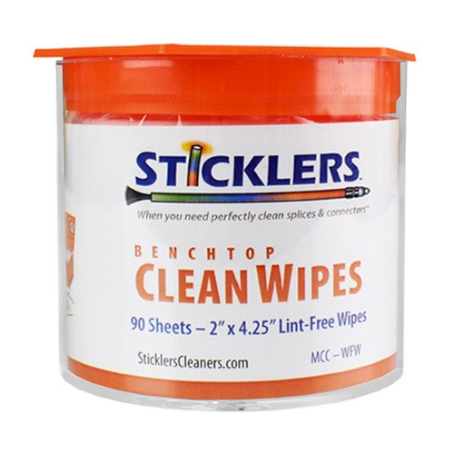 PFP sticklers optical wipes to clean splices and connectors MCC-WFW