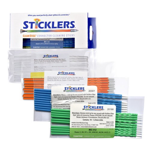 Sticklers Connector Cleaning Sticks Combo Pack Ten CleanStixx of each type