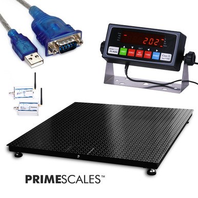 PS-10KFWL Series 10,000x1lb Floor Scale / Pallet Scale with RF Wireless Indicator
